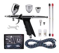 Macchina per verniciatura a spruzzo, Kit aerografo professionale 0,3/0,5/0,8 mm ugello ago accessori adatti for nail art tatuaggio modello auto verniciatura a spruzzo