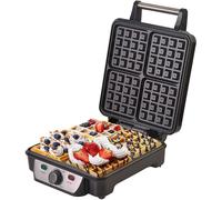 Cr 3025 Piastra Per Waffle Electric 4 Belgian Waffle Antiaderente Temperatura Automatica 1500w