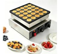 Macchina per Waffle Commerciale Elettrica Mini Elettrodomestico | Macchina per Waffle Automatica per Cottura Veloce e Preparazione di Molti Dessert