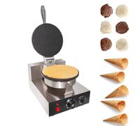 Macchina Per Waffle Commerciale gelato professionale per ristoranti, gelato classica antiaderente in ferro da 1200 W, fornaio elettrico con ciotola, singola - 220 V