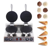 Macchina Per Waffle Commerciale gelato professionale per ristoranti, gelato classica antiaderente in ferro da 1200 W, fornaio elettrico con ciotola, doppia - 220 V