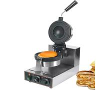 Macchina Per Waffle Commerciale Per Hamburger, Pressa Elettrica Antiaderente Per Waffle Per Hamburger, Controllo Della Temperatura 50-300 ℃ Riscaldamento Su Entrambi I Lati Timer Da 5 Minuti (Color:A)