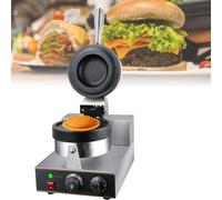 Macchina per waffle elettrica con timer, superficie antiaderente, potenza 1200 W, per hamburger, panini, panini, uso domestico o commerciale