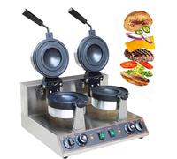 Macchina Per Waffle Elettrica, Macchina Per Hamburger Antiaderente Per Waffle Per Hamburger, Panini Press Macchina Per Hamburger 50-300 ℃ Controllo Della Temperatura Riscaldamento Su Due Lati Timer Da