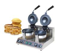 Macchina per Waffle per Hamburger Commerciale, Macchina per Waffle per Hamburger da 1300 W, Pressa per Panini per Uso Domestico e Commerciale, Stampo per Hamburger, Macchina per Hamburger per Gelato
