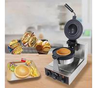 Macchina per Waffle per Hamburger da 1300 W, Macchina per Waffle per Gelato per Cuocere Deliziosi Waffle per Hamburger, Macchina per Panini, Timer da 5 Minuti Macchina per Waffle B, Singlehead