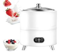 Macchina Per Yogurt Commerciale Da 8 L/12 L, Fermentatore Automatico Multifunzione Con Display Lcd E Riscaldamento A Temperatura Costante A 360°, Yogurtiera In Acciaio Inossidabile Per Natto white 8L