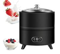 Macchina Per Yogurt Commerciale Da 8 L/12 L, Fermentatore Automatico Multifunzione Con Display Lcd E Riscaldamento A Temperatura Costante A 360°, Yogurtiera In Acciaio Inossidabile Per Natto black 8L