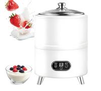 Macchina Per Yogurt Commerciale Da 8 L/12 L, Fermentatore Automatico Multifunzione Con Display Lcd E Riscaldamento A Temperatura Costante A 360°, Yogurtiera In Acciaio Inossidabile Per Natt white 12L