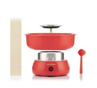 Macchina per zucchero filato Innovagoods Cantty - Potenza 450W - Facile da pulire - Include bastoncini e cucchiaio - Ideale per feste - Rossa
