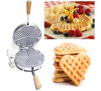 Macchina Piastra per Cialde Waffer Waffel Waffle Wafer Waffen a Cuore 600W