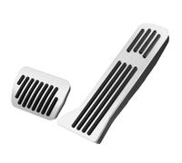 Macchina Piede Pedale Pastiglie Gas Freno Pedale Copertura Kit Argento Tono Nero