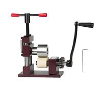 Macchina piegatrice ad anelli a manovella, macchina for braccialetti, pressa rotonda con maniglia staccabile e base stabile, for piegare e formare oro, argento, rame e altri gioielli(Red)