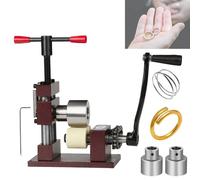 Macchina piegatrice manuale for anelli di gioielleria, macchina for la produzione di braccialetti, pressa rotonda con maniglia staccabile e base stabile, for la lavorazione di anelli(Red)