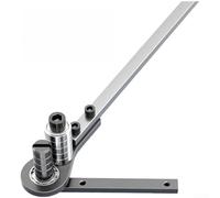 Macchina piegatubi manuale per barre in acciaio, 5 cuscinetti per filo di ferro, rame, alluminio, 1-4 mm, strumento manuale in acciaio al carbonio S45C con doppia fissazione (4,5 mm)