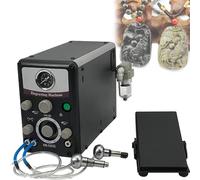 Macchina Pneumatica per Incisione, Incisore a Doppia Testa con velocità Regolabile 400-8000 RPM e Pressione 0-60 PSI, per Gioielli, Metallo, Legno, Ferro Battuto e Artigianato