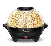 Macchina Popcorn, 5L Grande Macchina per Pop Corn Retrò da - Pop Corn Macchina con Rivestimento Antiaderente e Superficie Riscaldante Rimovibile - 800W (Nero)
