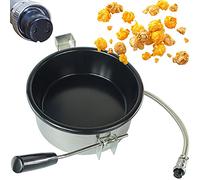 Macchina Popcorn Aria Calda Accessori, Pentola per Pop Corn da 230g, Parti Elettriche per Popcorn a Manovella, Padella Antiscottatura Antiaderente Universale, per Mais, Merenda(2 holes-15mm)