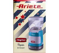Ariete 2956, Pop Corn Party Time, Macchina per Pop Corn, Scoppia 60gr di Mais per Pop Corn in 2 minuti con Aria Calda, Senza Grassi, 1000 Watt, Azzurro