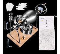 ATLION Macchina Popcorn in Acciaio Inossidabile 304, Mini Macchina Popcorn Manuale, Macchina Popcorn Vintage Cinese, Popcorn A Manovella Manuale, Regali per La Festa in Casa(300ML)