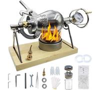 Macchina Popcorn Manuale, Macchina Popcorn Tradizionale Cinese, Mini Amplificatore di Cibo in Acciaio Inossidabile 304, Cuoci-Popcorn per Feste in Famiglia E Divertimento(500ml)