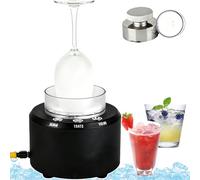 Macchina portatile 2 in 1 per ghiaccio secco e refrigeratore per bicchieri, realizzata in lega di alluminio per alimenti, ideale per bar, ristoranti e casa.