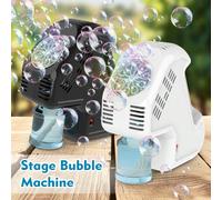 Macchina portatile automatica per bolle, mini soffiatore portatile per bolle come giocattolo per uso esterno, feste, decorazione di matrimoni (senza batterie, senza soluzione per bolle inclusa) nero,B