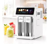 Macchina Portatile per Cubetti di Ghiaccio, Macchina Granite 3 in 1 | Con Serbatoio dell’Acqua da 1,5 L, Dimensione del Ghiaccio Regolabile per Bar Domestico e Ufficio(White)