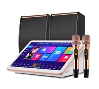 Macchina portatile per karaoke con microfono wireless, richiesta canzone vocale AI, amplificatore di potenza per intrattenimento domestico e giochi