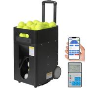 Macchina portatile per palline da tennis, lancio automatico intelligente con telecomando e APP angolo di lancio regolabile, 50 palline per principianti di allenamento da soli