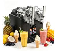 Macchina professionale for servire soft e granite 7 in 1, con doppia tramoggia da 2 litri e display touch screen, frullati in 18-25 minuti, uso domestico e commerciale
