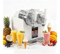 Macchina professionale for servire soft e granite 7 in 1, con doppia tramoggia da 2 litri e display touch screen, frullati in 18-25 minuti, uso domestico e commerciale