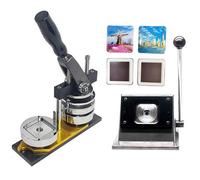 Macchina professionale per creare badge fai da te, kit per creare magneti da frigorifero da 50 mm con taglierina e 100 componenti: crea badge metallici personalizzati in modo semplice!