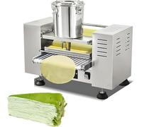Macchina professionale per crêpes e mille foglie, crepiera automatica con termostato 150-200 °C, spessore regolabile 0,4-1,2 mm, 200-300 crêpes/h, per bar, ristoranti, 20,3 cm