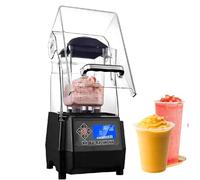 Macchina professionale per frullati, tritaghiaccio silenzioso da 2000 ml, frullatore ad alta velocità da 28000 giri/min con copertura insonorizzata, tritaghiaccio per negozi di bubble tea, ristoranti