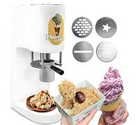 Macchina professionale per gelato a spaghetti, macchina per pasta elettrica da 80 W con 4 stampi, estrusore per dessert in acciaio inox per bar, produzione di 28-30 l/ora, formatrice di pasta da tav