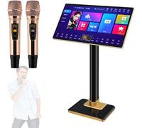 Macchina professionale per karaoke con touch screen da 22 pollici, microfono wireless riverbero, funzione di download cloud, app YouTube, capacità di archiviazione 2 TB, perfetta per l'intrattenimento