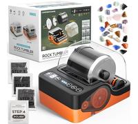 Macchina professionale per la lucidatura delle rocce, kit per la lucidatura delle rocce con copertura per riduzione del rumore, per bambini, adulti e collezionisti di rocce, motore a 3 velocità e