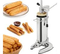 Macchina professionale per la preparazione di churros Friggitrice verticale per ciambelle in acciaio inox Macchina manuale per la preparazione di churros Ideale per panetterie ristoranti mense(2L)