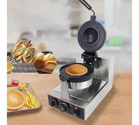 Macchina professionale per waffle e hamburger con pressa per panini al gelato, doppia temperatura di riscaldamento 50-300 °C, timer da 5 minuti.