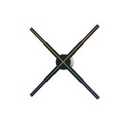 Macchina pubblicitaria olografica 3D con ventola, lettore intelligente, supporto for caricamento di immagini video, segnaletica olografica luminosa Immagini senza bordi(80cm)