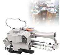 Macchina Reggettatrice per Cinghia Plastica Acciaio Portatile, Pneumatica Portatile per Nastro PET 13-19mm/16-25mm, Attrezzo ad Aria Forza di 3500N, Legatrice con Saldatura per Attrito(A-19)