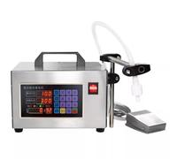 Macchina riempitrice di liquidi, macchina riempitrice di bottiglie a controllo digitale, riempitrice automatica di bottiglie, con pannello CNC, maniglia, supporto mobile, per acqua, caffè, bevande,