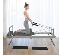 Macchina riformatrice per pilates, pieghevole, portatile, per allenamento a | Dispositivo di allenamento pieghevole portatile per pilates fino a 136 kg, 5 molle e imbottitura confortevole