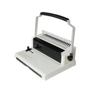 Macchina rilegatrice, DC-2100 Mac rilegatrice con morsetto ad anello in gomma a pettine Perforatrice for carta A4 Perforatrice for fascicoli a 21 fori Distanza fori regolabile