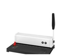 Macchina rilegatrice, Macchina rilegatrice a spirale manuale 10 fori for carta in metallo, file di libri, perforatrice e rilegatrice for ufficio, rilegatrice ad anelli in ferro