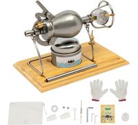 Macchina Riso Soffiato, Macchina per Popcorn Manuale, Piccola in Acciaio Inossidabile 304 Amplificatore di Grano, Mini Pentola per Popcorn Vecchio Stile(520ml)