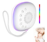 Macchina Rumore Bianco Neonato, Macchina Rumore Bianco con 20 Suoni Rilassanti, White Noise Machine Portatile con Luci Notturne, 3 Timer e Funzione Memoria, Ricaricabile USB, per Bambini Casa e Viaggi