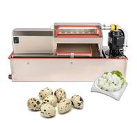 Macchina Sbucciatrice per Uova di Quaglia in Acciaio Inox, Sgusciatore Commerciale Automatico da 70 kg/H per Uova di Quaglia Bollite, Strumento con Circolazione dell'Acqua