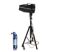 Macchina Schiuma Notti Horror, Cannone Bolle Alta Produzione, Getto Regolabile, Per Atmosfera Halloween, Eventi Esterni, Distanza 6-10m, 80㎡(Black)